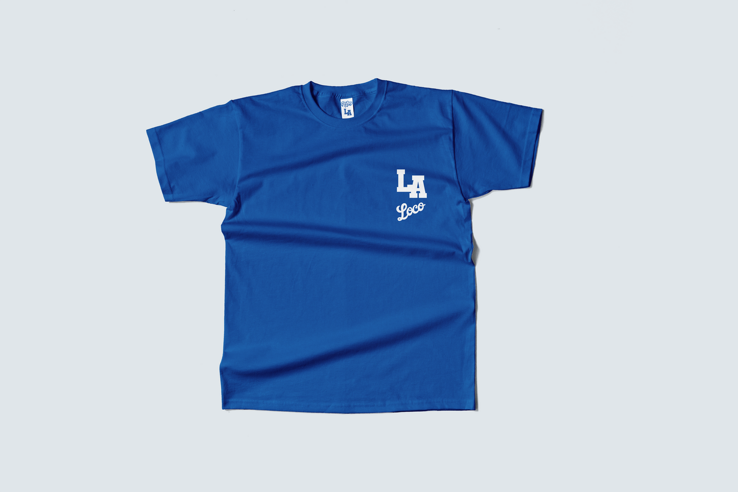 Go Loco x LA Premium Blue & White Short Sleeve T-Shirt - "LA 2020"