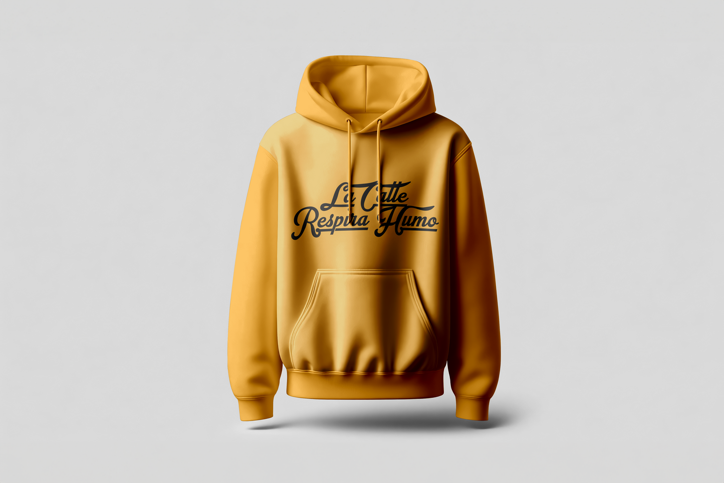 Go Loco Premium Yellow Hoodie-White-Green-“La Calle Respira Humo” - “The Streets Breathe Smoke”