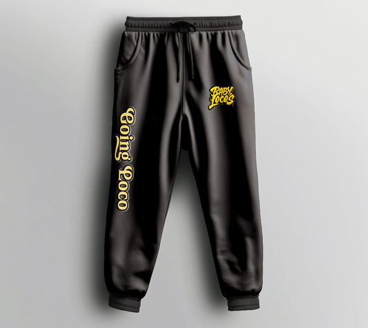 Baby Locos-Premium Sweatpants-Black & Yellow-"Going Loco"