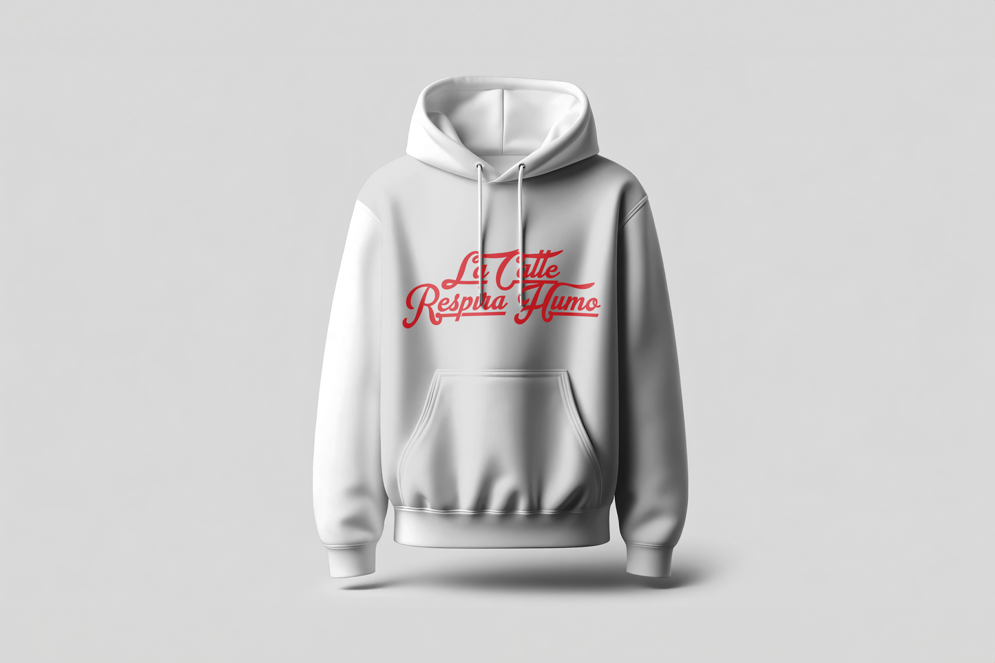 Go Loco Premium White Hoodie-“La Calle Respira Humo” - “The Streets Breathe Smoke”