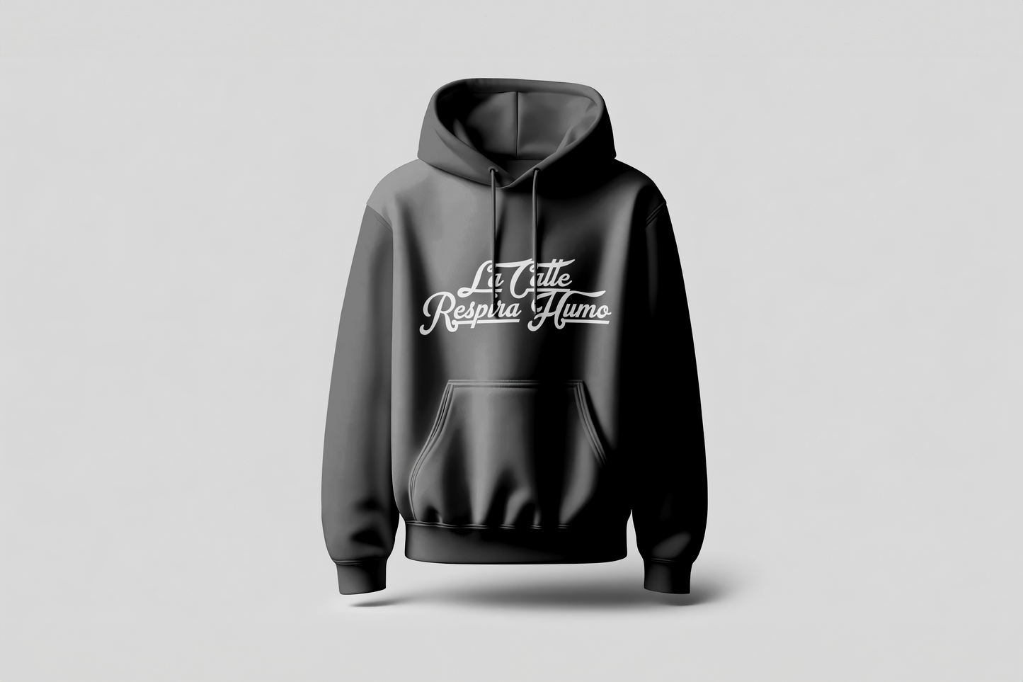 Go Loco Premium Black Hoodie-“La Calle Respira Humo”-“The Streets Breathe Smoke”