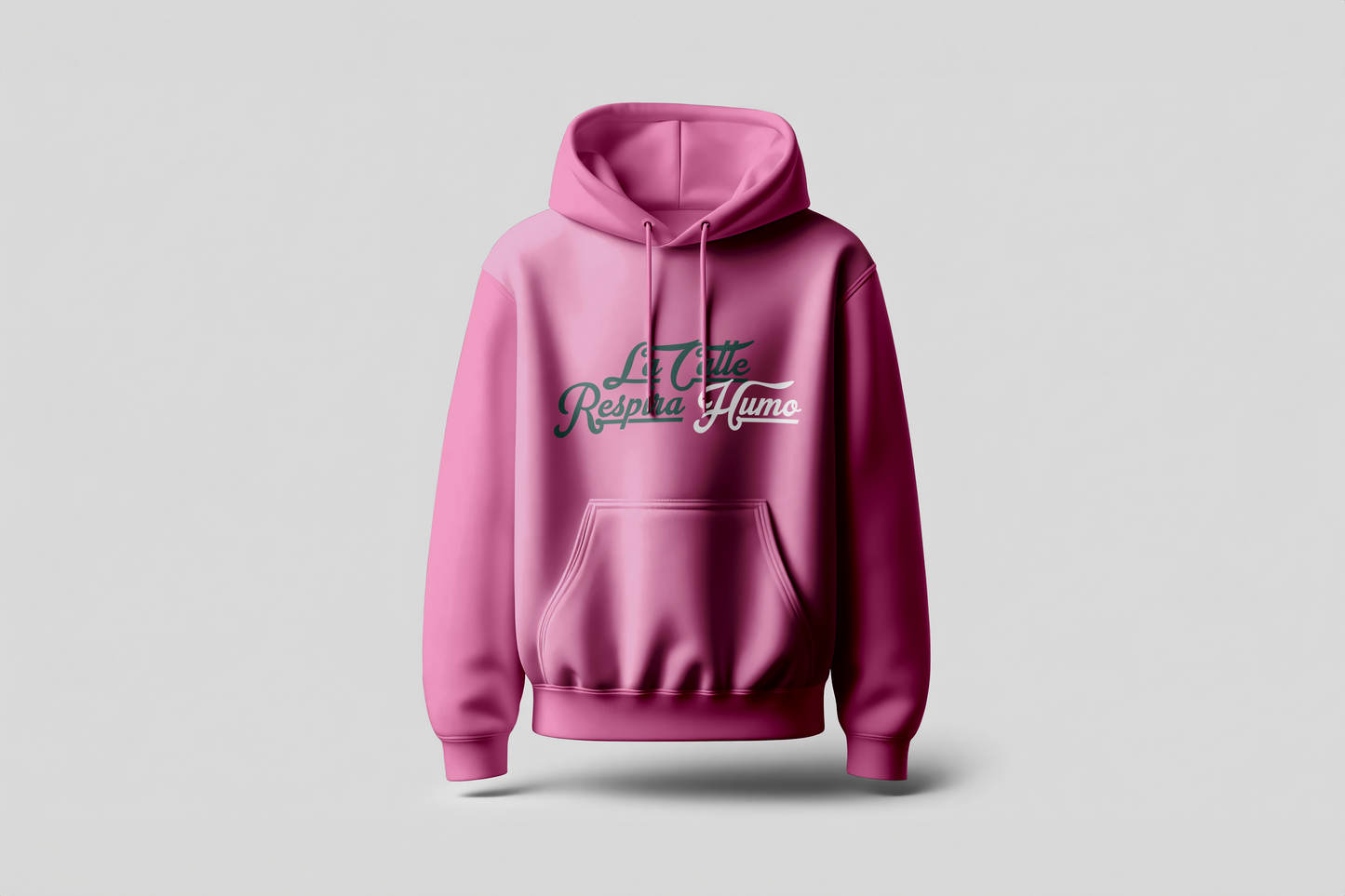 Go Loco Premium Pink Hoodie-“La Calle Respira Humo” - “The Streets Breathe Smoke”