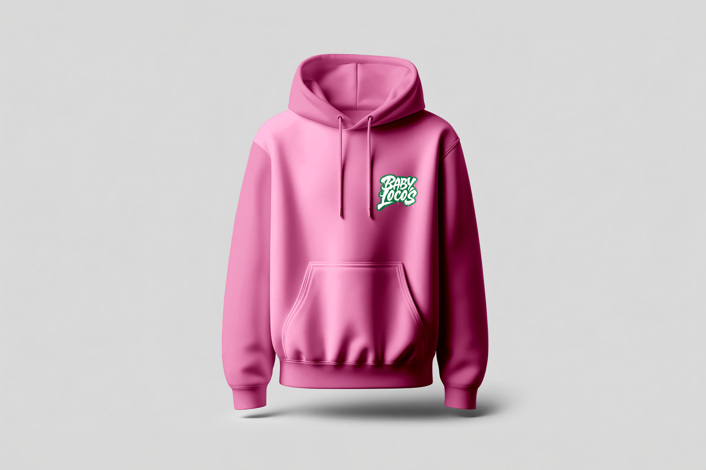 Baby Locos Premium Hoodie-Green & White "Baby Locos" Logo