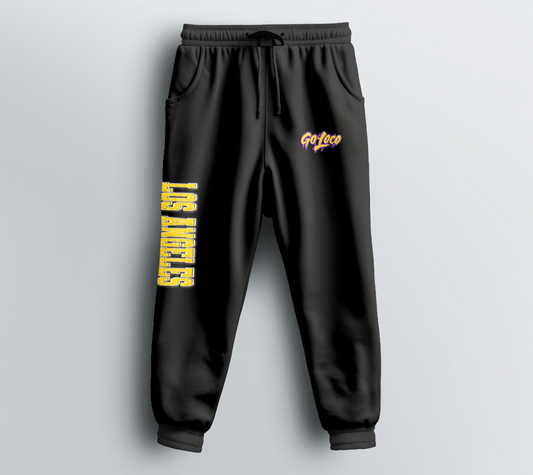 Go Loco Courtside - Black- Premium Sweatpants - "Go Loco, Los Angeles"