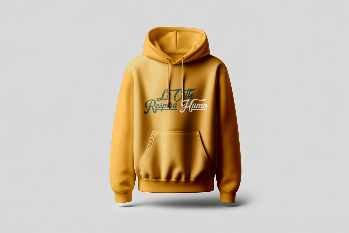 Go Loco Premium Yellow Hoodie-White-Green-“La Calle Respira Humo” - “The Streets Breathe Smoke”