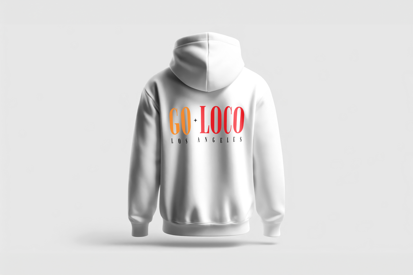 Go Loco Premium White Hoodie-"Go Loco-Los Angeles"