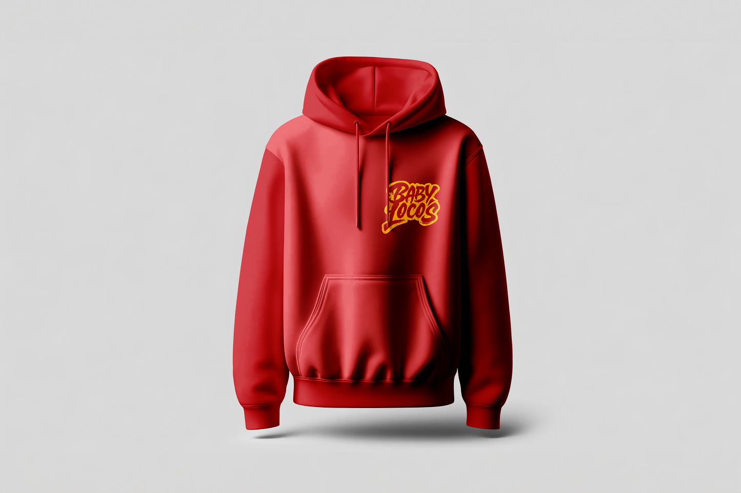 Baby Locos Premium Hoodie-Red & Yellow "Baby Locos" Logo