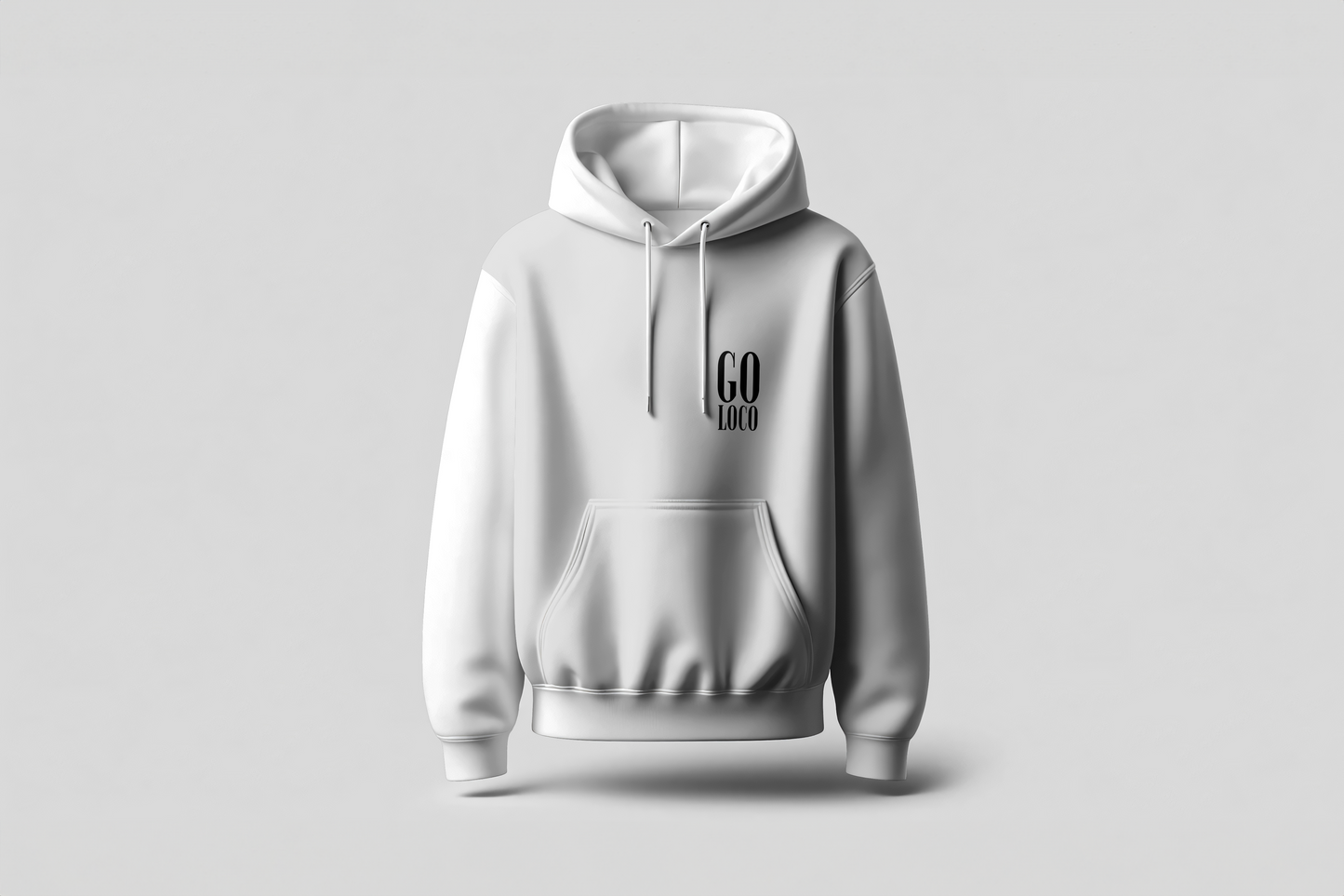 Go Loco Premium White Hoodie-"Go Loco-Los Angeles"