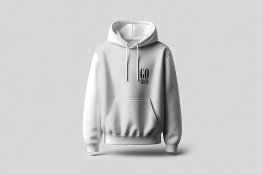 Go Loco Premium White Hoodie-"Go Loco-Los Angeles"