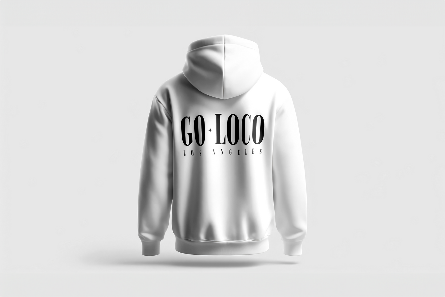 Go Loco Premium White Hoodie-"Go Loco-Los Angeles"