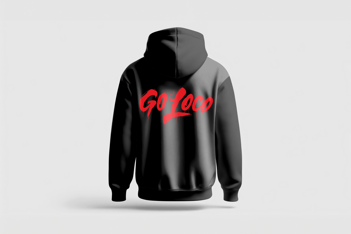 Go Loco Premium Black Hoodie-Red "Go Loco" Logo