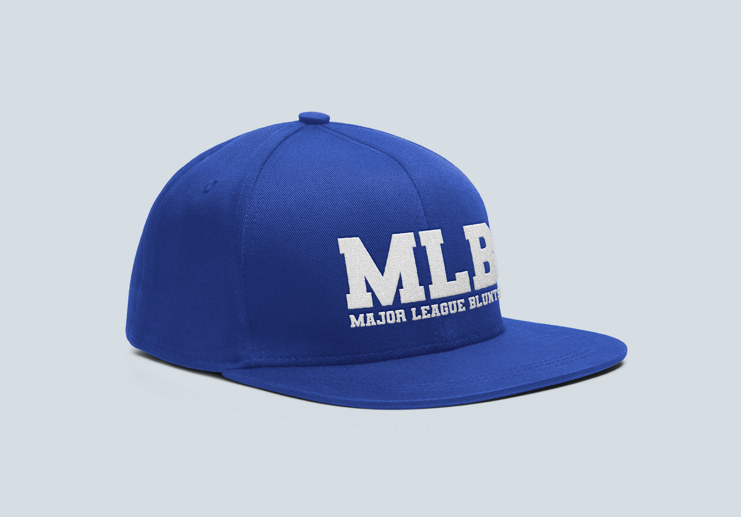 Go Loco x LA - White & Blue Snap Back Hat - "MLB-Major League Blunts"