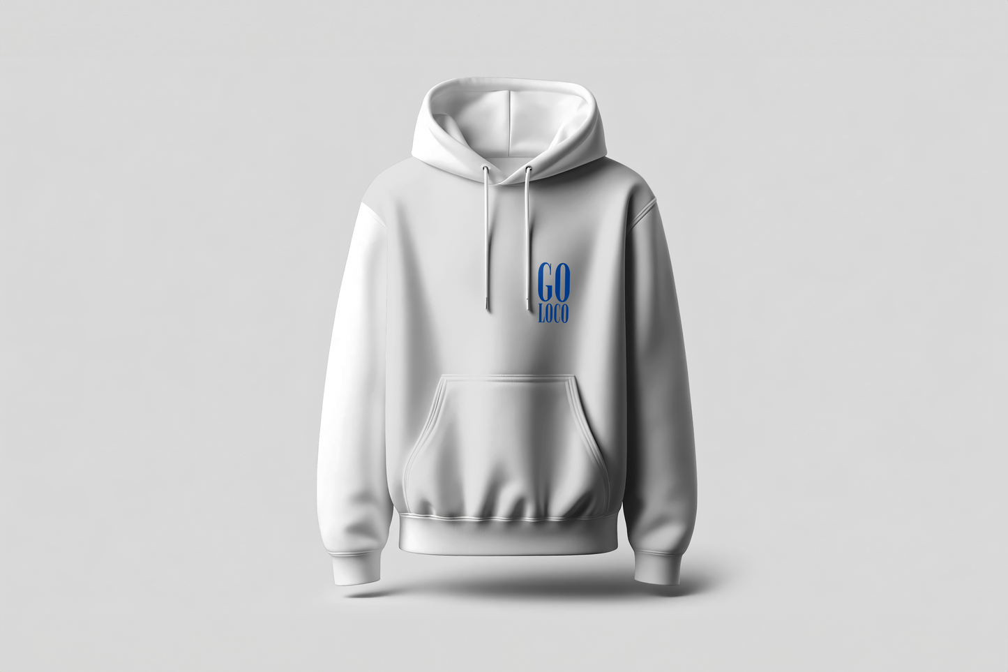 Go Loco Premium White Hoodie-"Go Loco-Los Angeles"