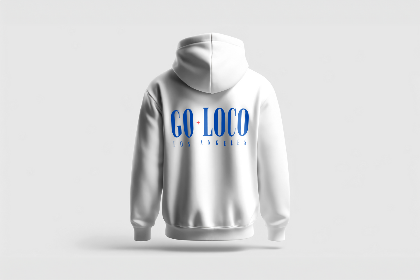 Go Loco Premium White Hoodie-"Go Loco-Los Angeles"