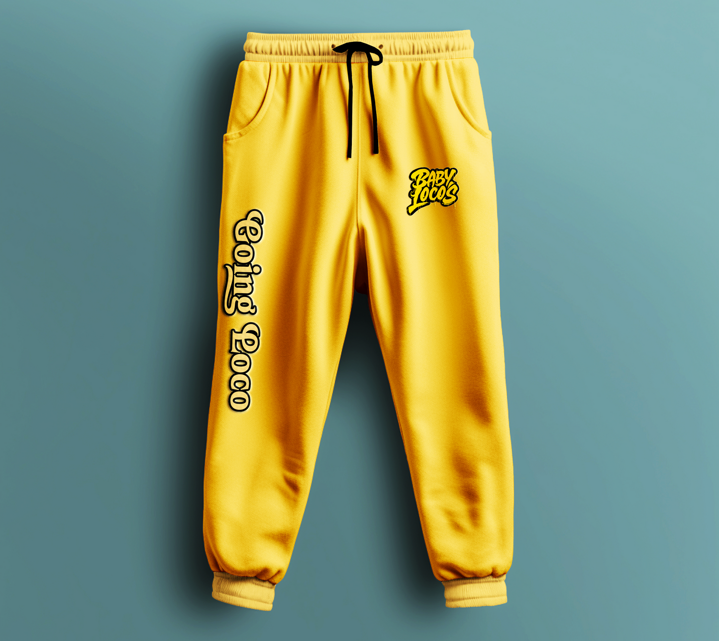 Baby Locos-Premium Sweatpants-Black & Yellow-"Going Loco"