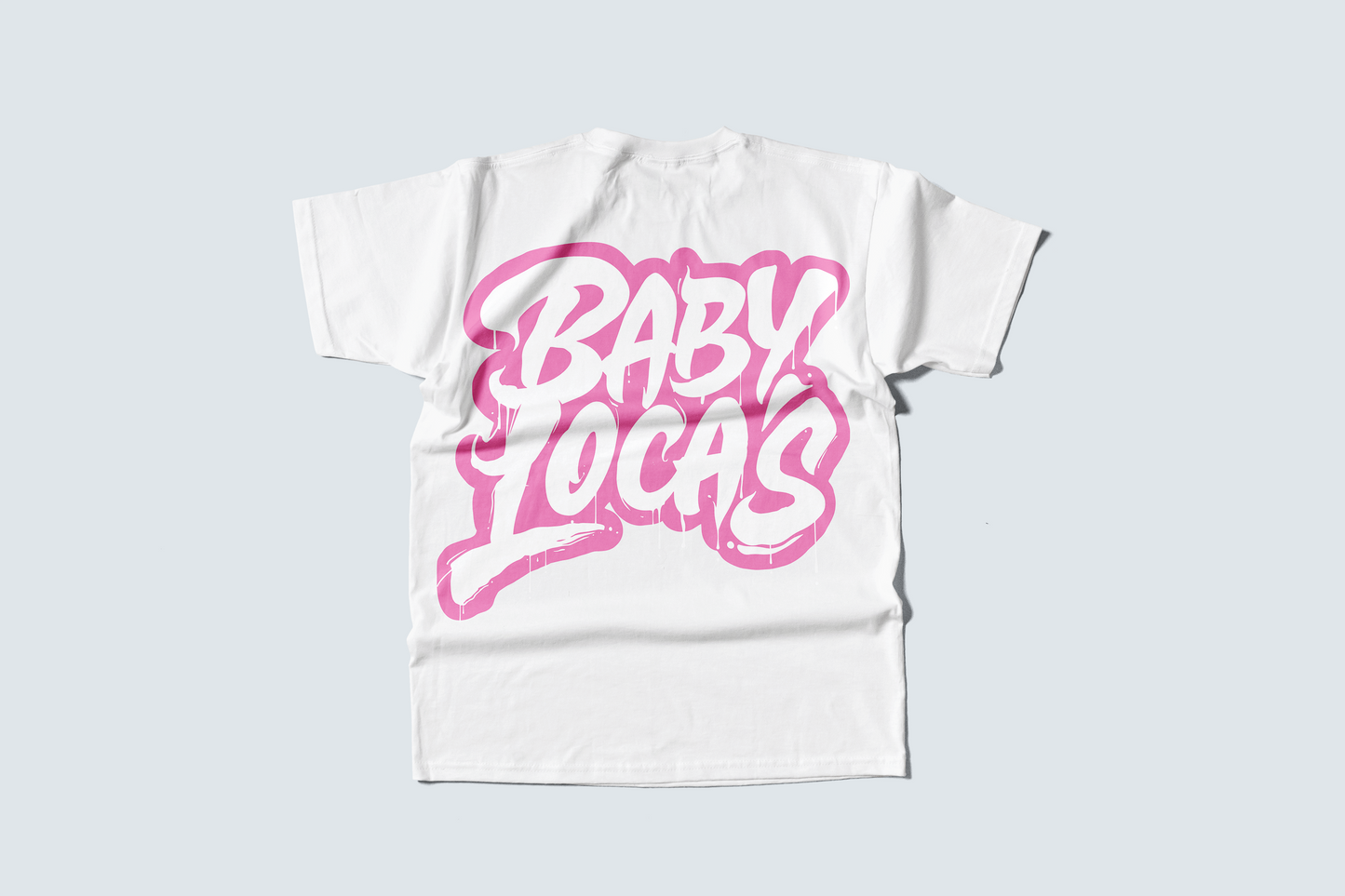 Baby Locas - Premium White Short Sleeve Shirt - "Baby Locas" Logo