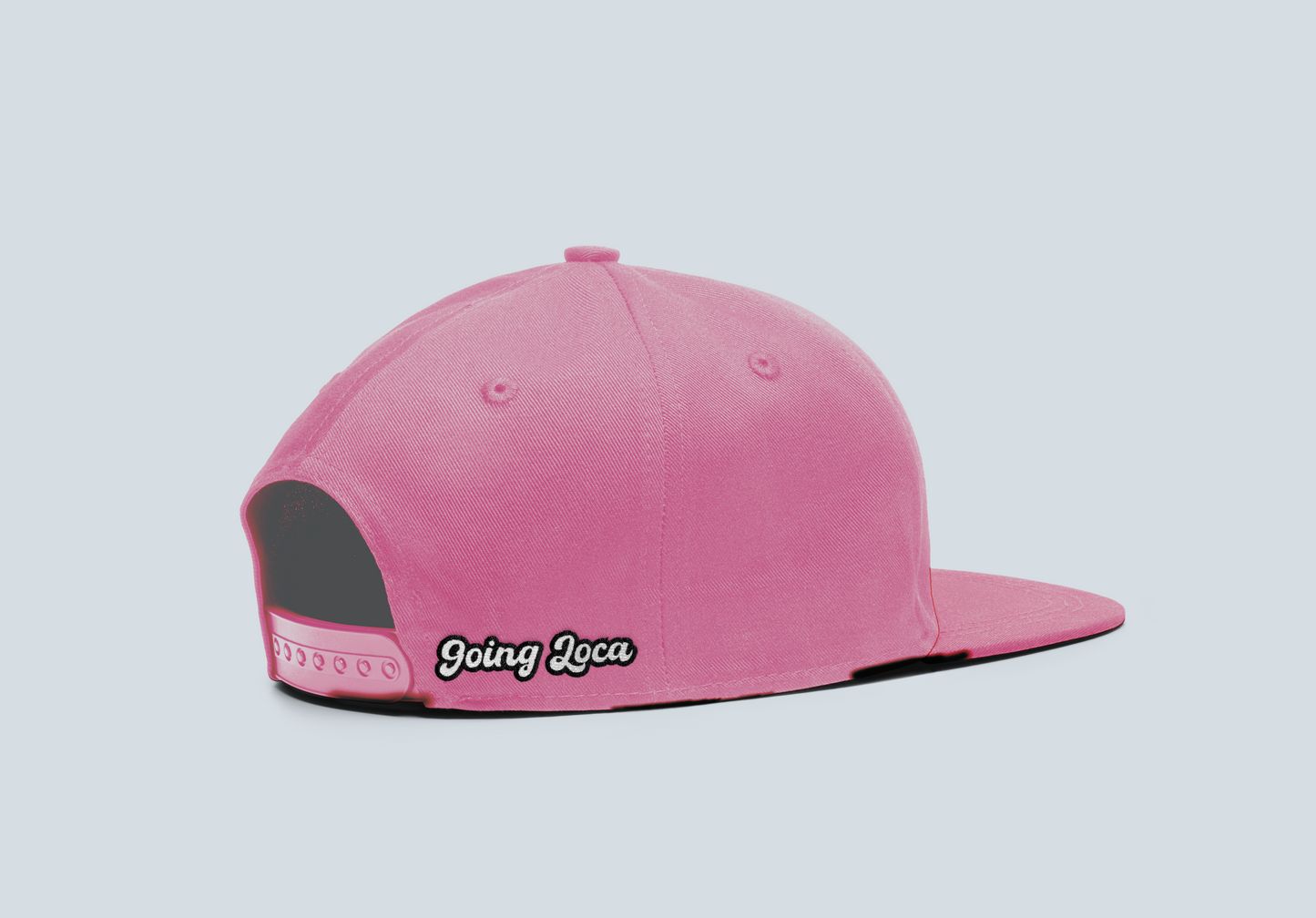 Baby Locas-Pink Snapback Hat-Black/White-"Baby Locas" Logo