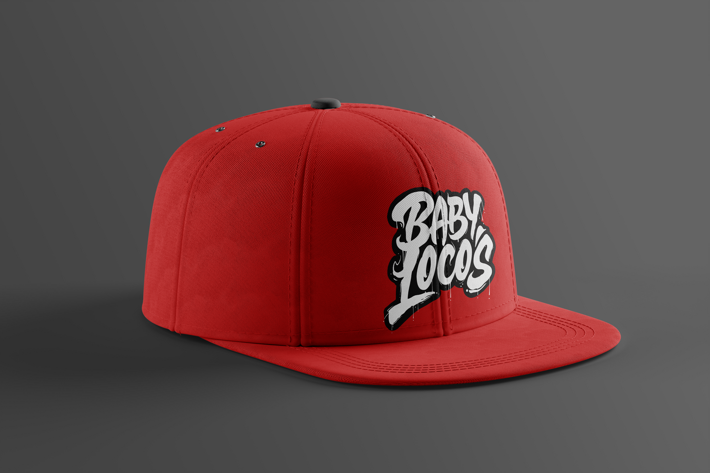 Baby Locos-Snapback Hat-Black & White-"Baby Locos"-Logo