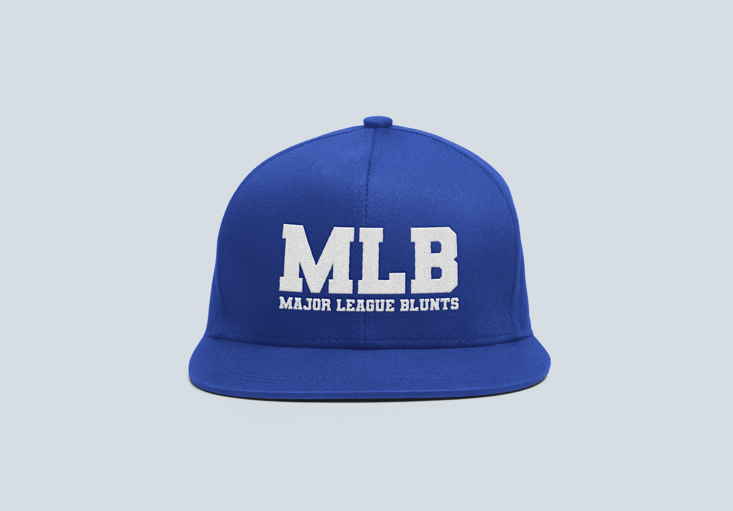 Go Loco x LA - White & Blue Snap Back Hat - "MLB-Major League Blunts"