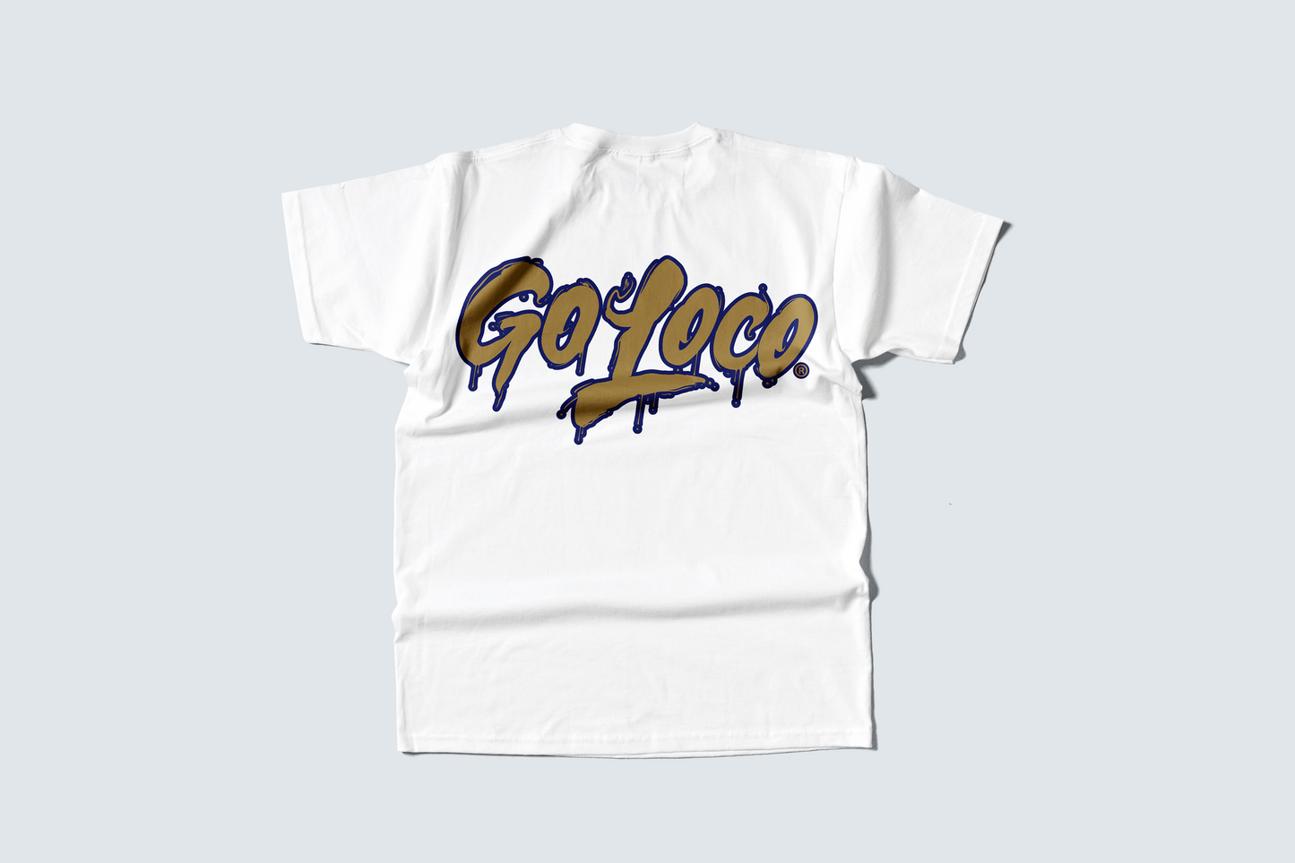 Go Loco x LA Premium White Short Sleeve T-Shirt - "Gold Go Locos, LA"