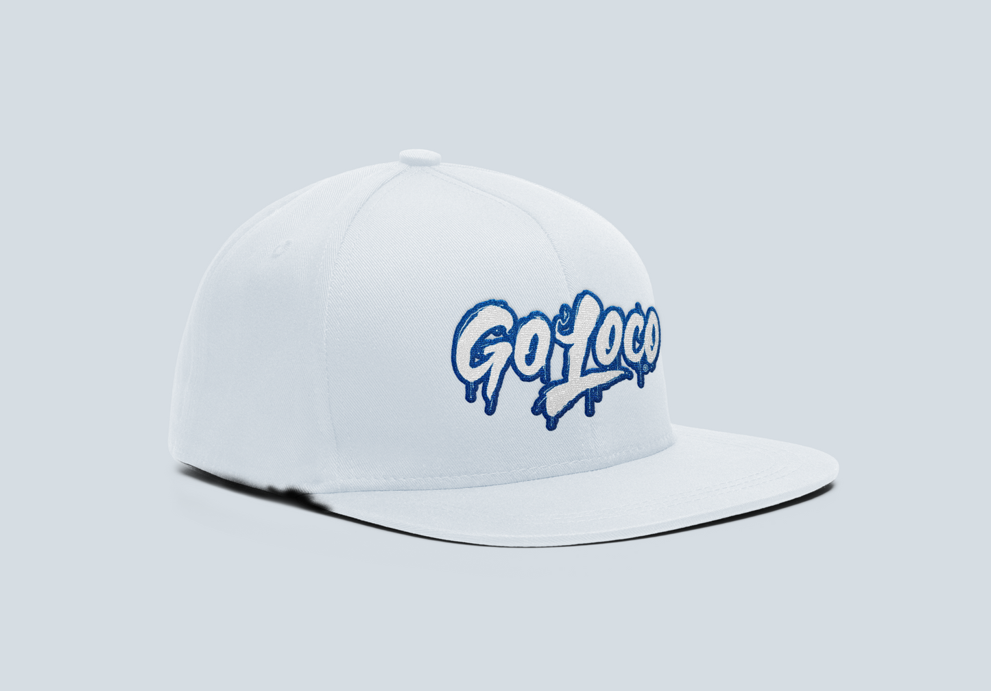 Go Loco x LA - Blue & White Snap Back Hat - "Go Loco Logo"