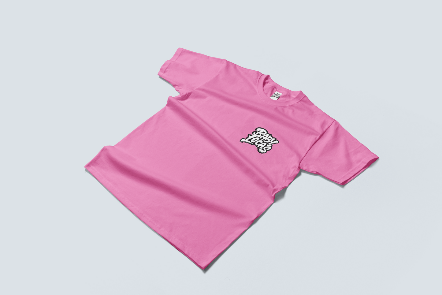 Baby Locas - Premium Pink Short Sleeve Shirt - "Baby Locas" Logo