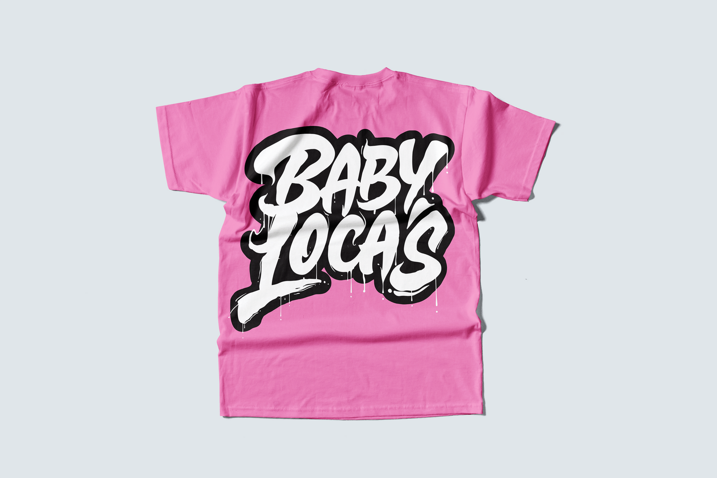 Baby Locas - Premium Pink Short Sleeve Shirt - "Baby Locas" Logo
