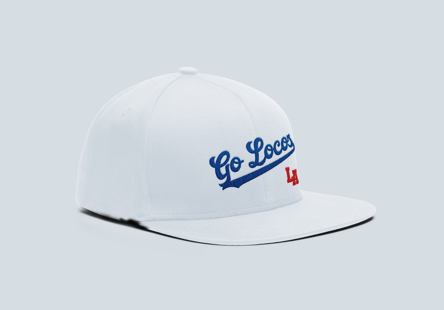 Go Loco x LA - Snap Back Hat - "Blue, Red, Go Locos, LA"