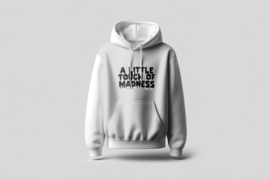 Go Loco Premium White Hoodie-"Little Touch of Madness"-"Un Toquecito de Locura”