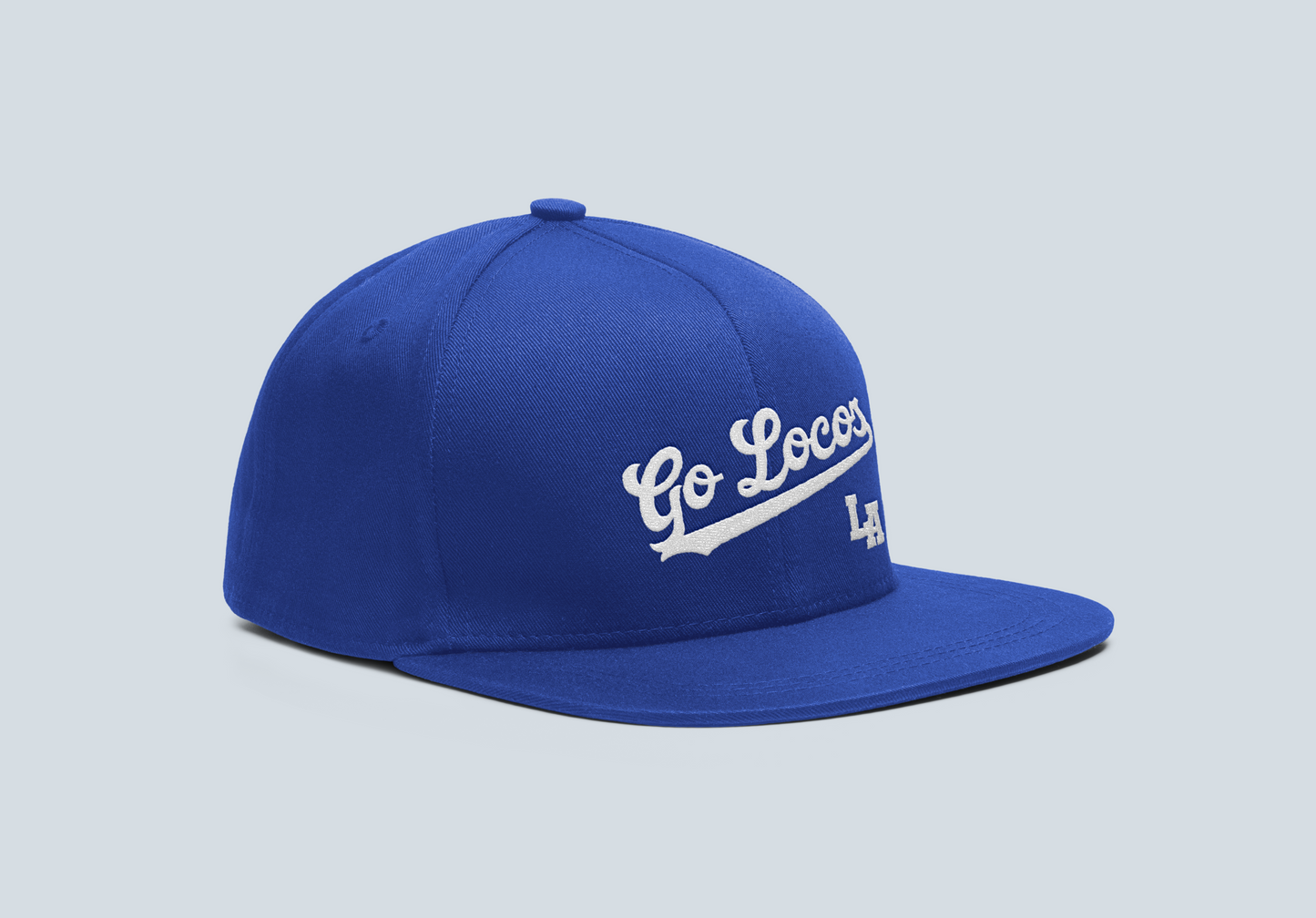 Go Loco x LA - Snap Back Hat - "Blue, Red, Go Locos, LA"