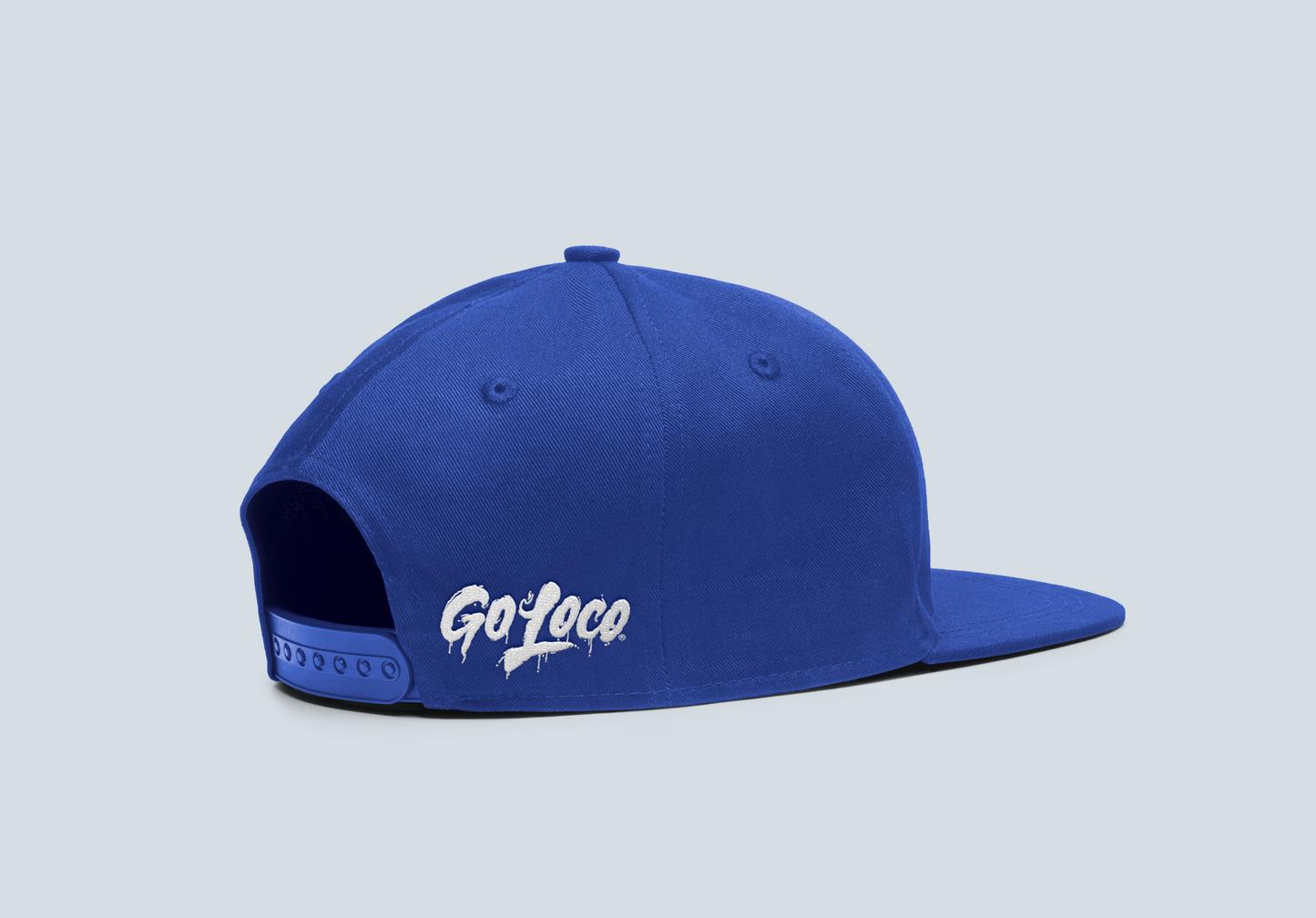 Go Loco x LA - Snap Back Hat - "Blue, Red, Go Locos, LA"