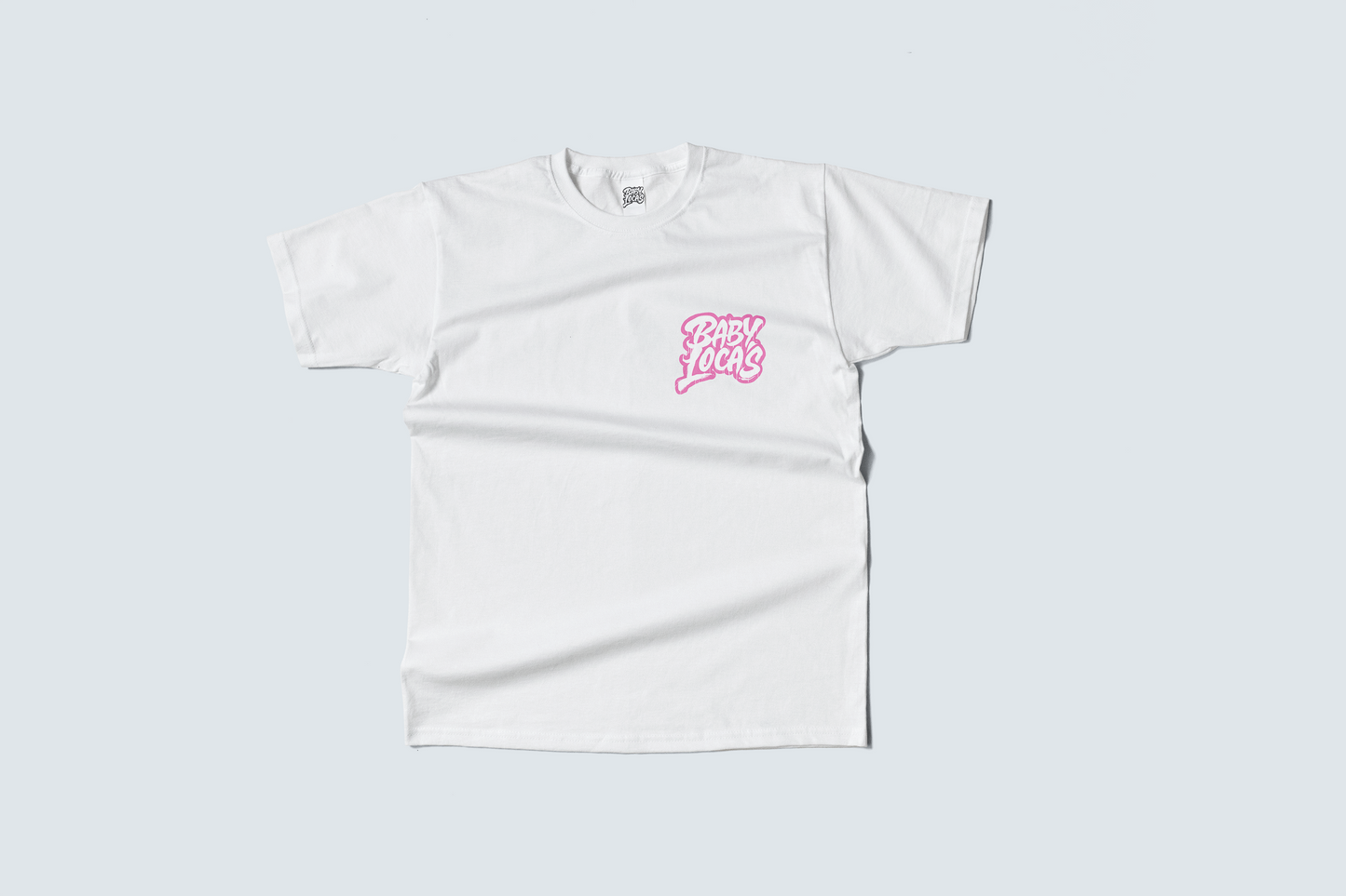 Baby Locas - Premium White Short Sleeve Shirt - "Baby Locas" Logo