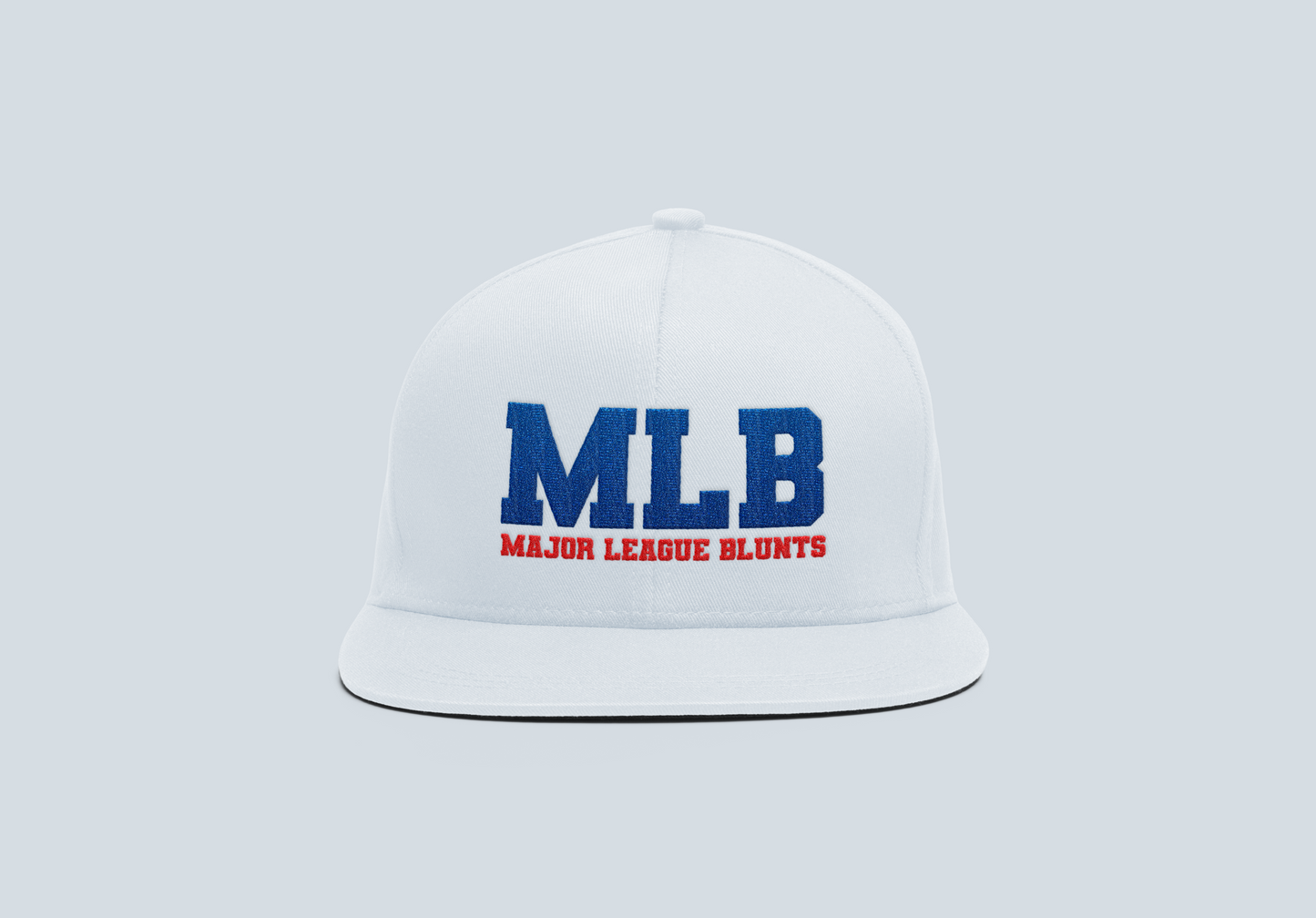 Go Loco x LA - White & Blue Snap Back Hat - "MLB-Major League Blunts"