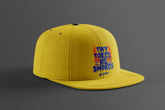 Baby Locas-Snapback Hat-Blue-“Tiny Tokes, Big Smokes"