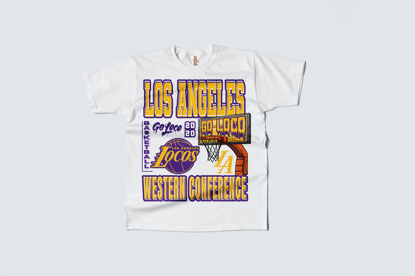 Go Loco Courtside - Black/White - Premium T-Shirt - "LA, Western Conference"