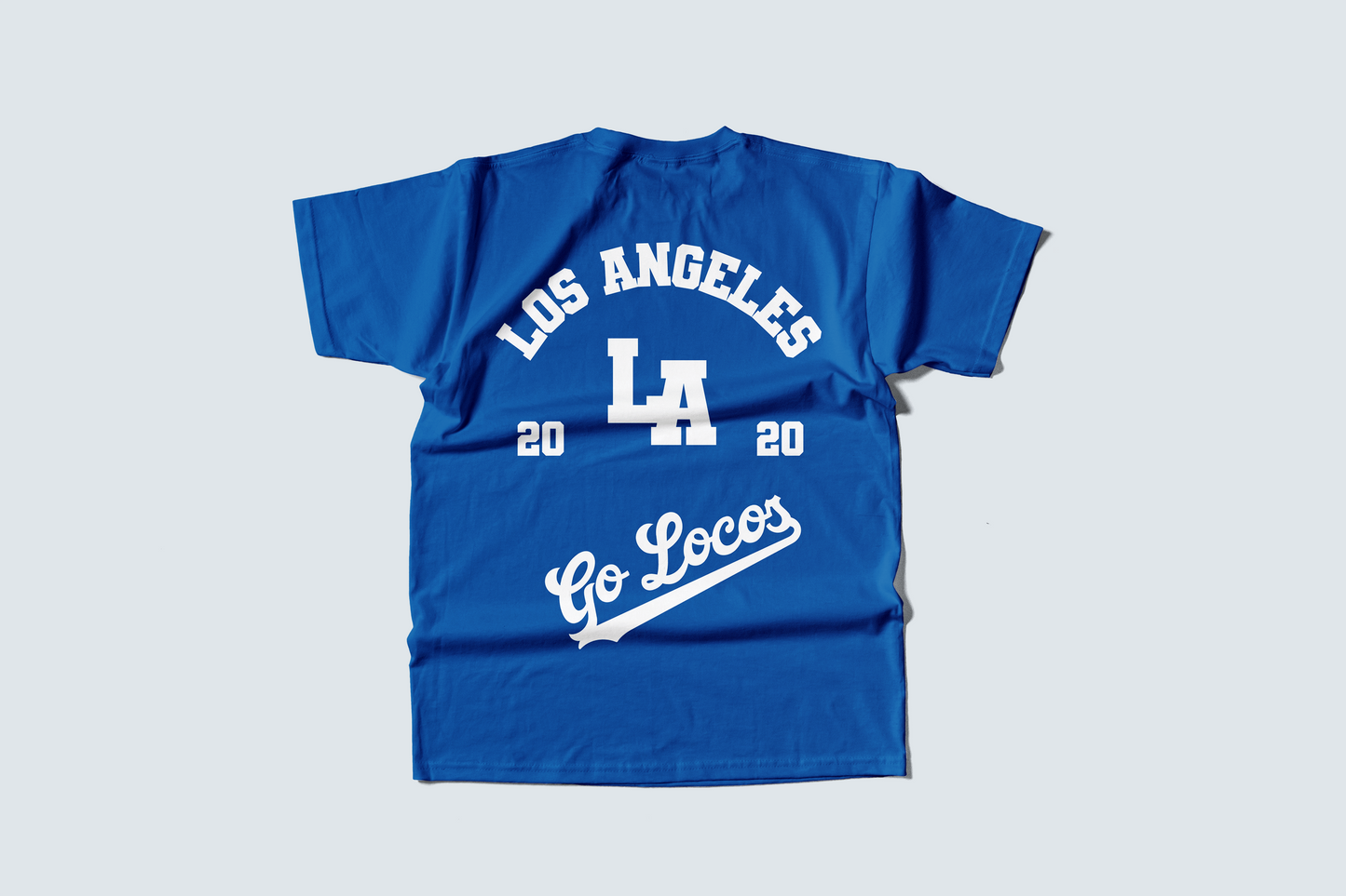 Go Loco x LA Premium Blue & White Short Sleeve T-Shirt - "LA 2020"