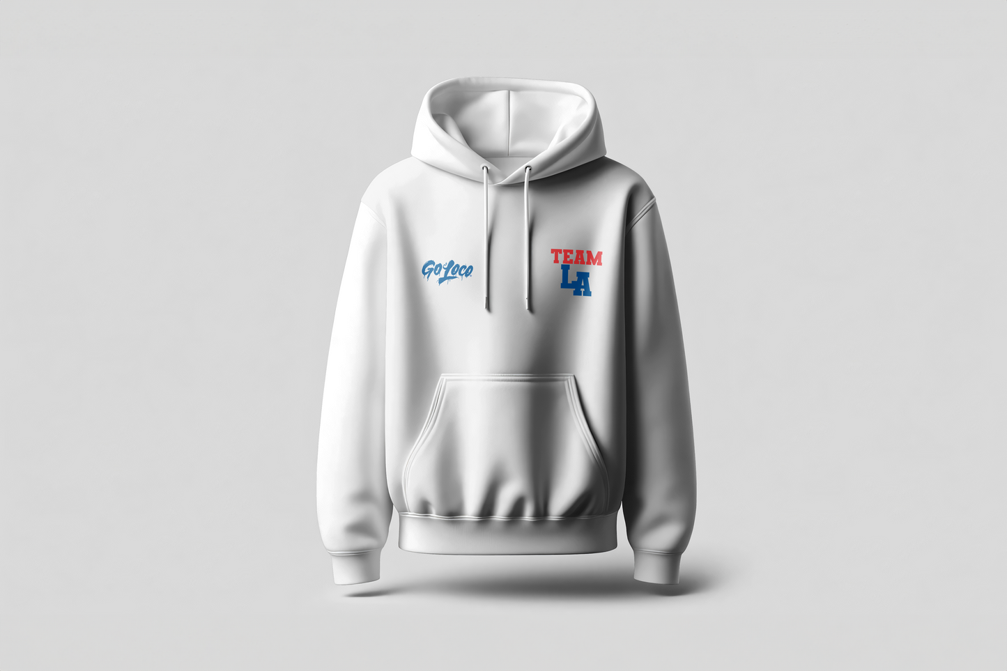 Go Loco x LA Premium White & Blue Hoodie - "Team LA"