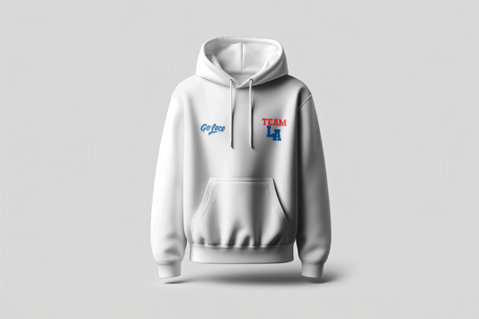 Go Loco x LA Premium White & Blue Hoodie - "Team LA"