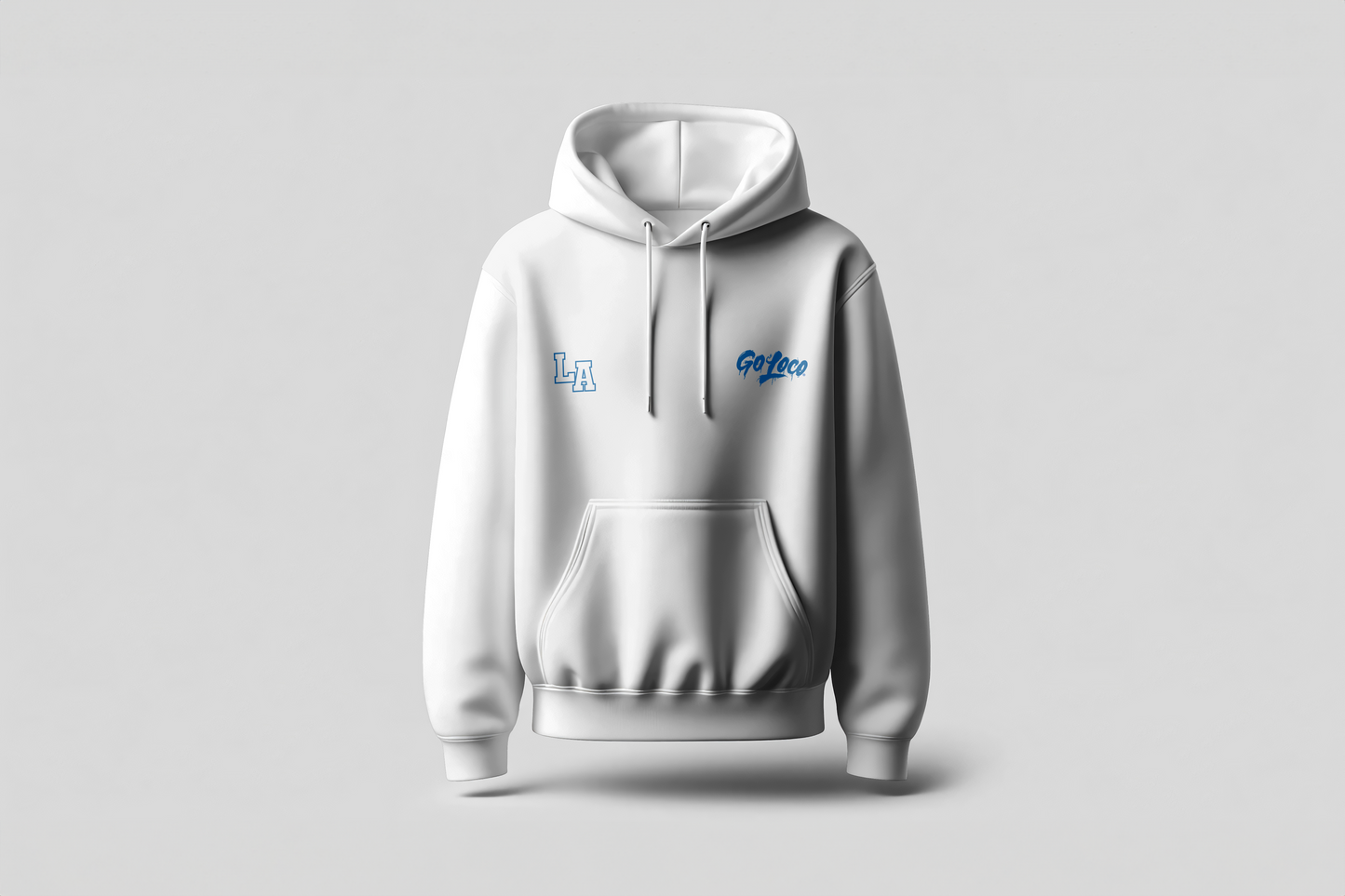 Go Loco x LA Premium Hoodie - "Go Loco LA" - Blue, White, Blue/Red