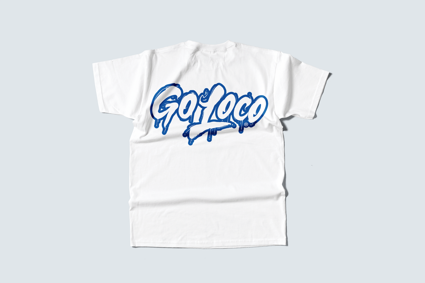 Go Loco x LA Premium Blue & White Short Sleeve T-Shirt - "Go Locos, LA"