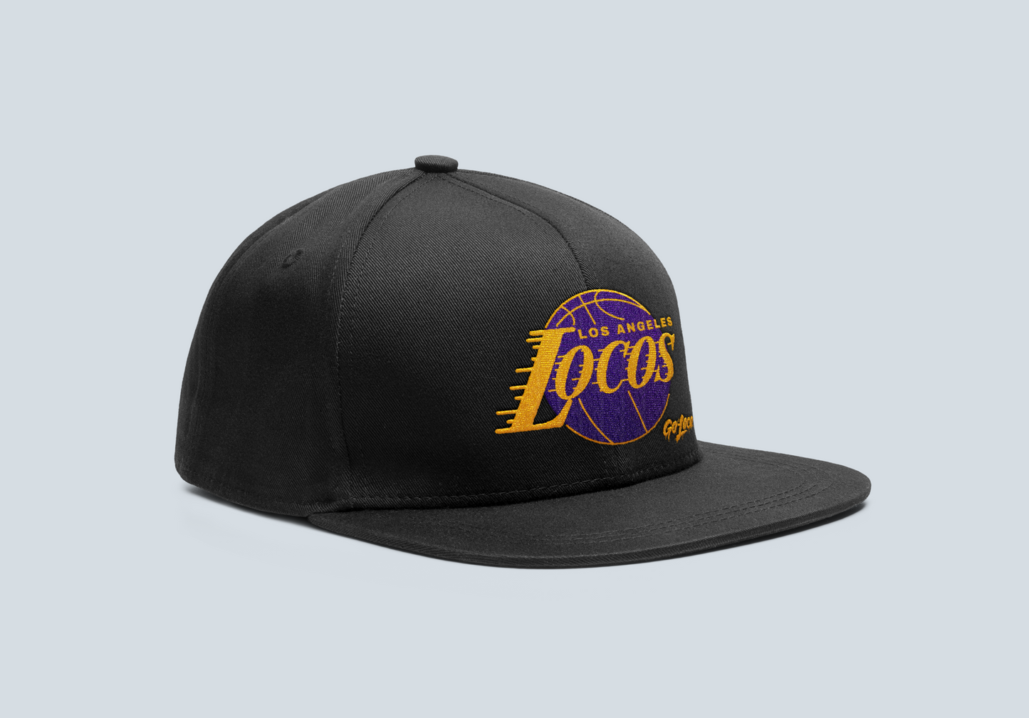 Go Loco Courtside - Black - Snap Back Hat - "Los Angeles, Locos"