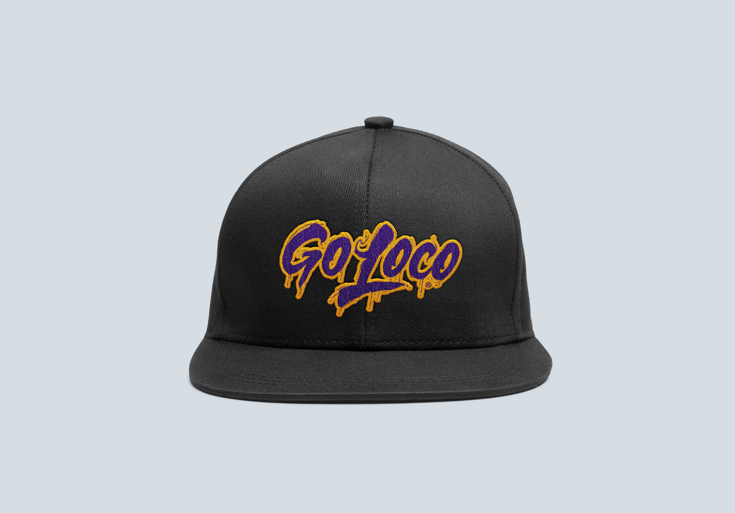 Go Loco Courtside - Black/White - Snap Back Hat - "Go Loco Logo"