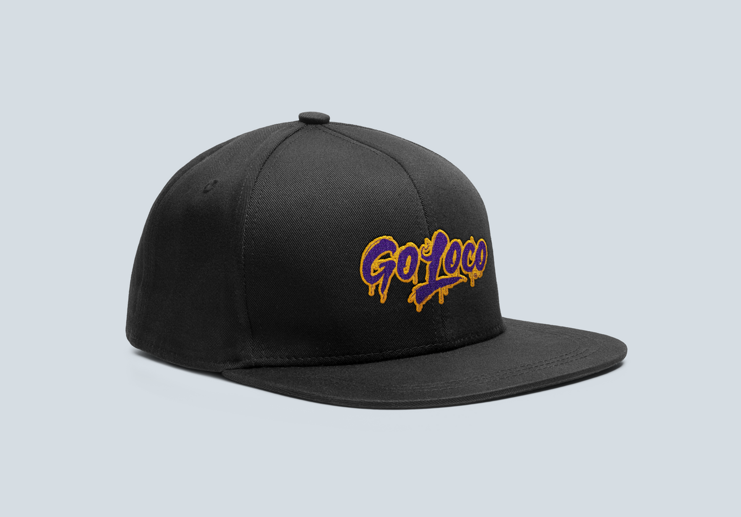 Go Loco Courtside - Black/White - Snap Back Hat - "Go Loco Logo"