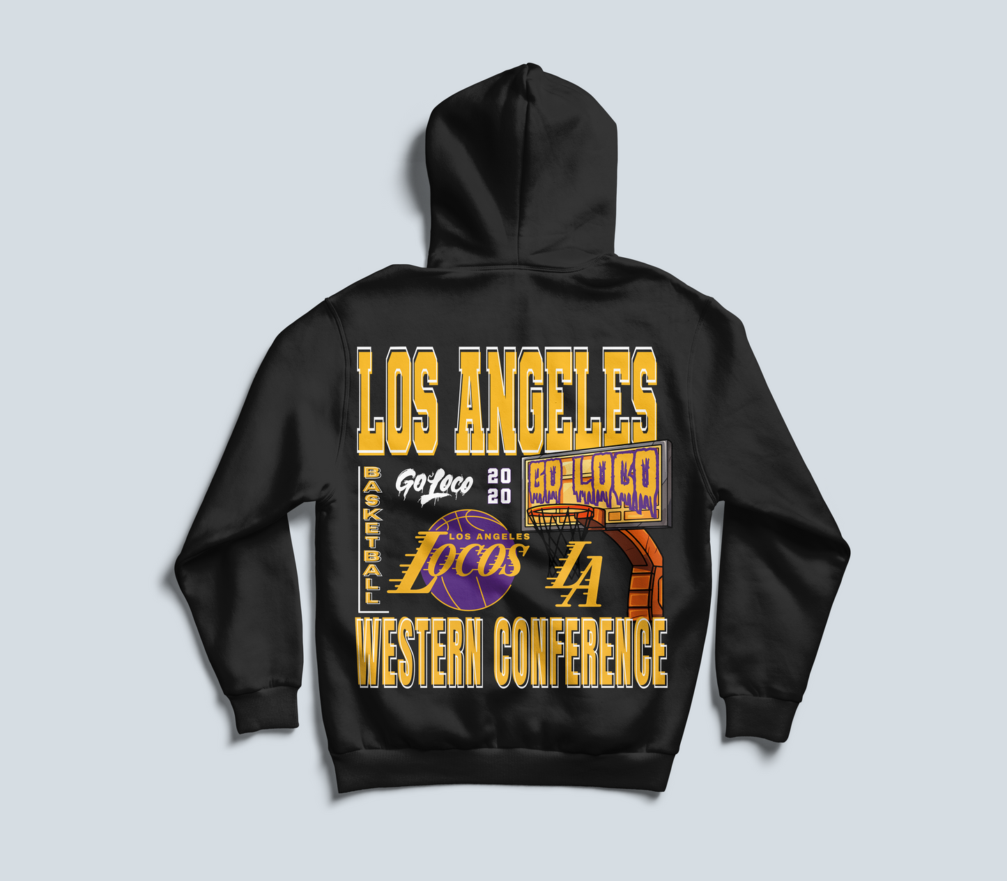Go Loco Courtside - Black/White - Premium Hoodie - "Western Conference"