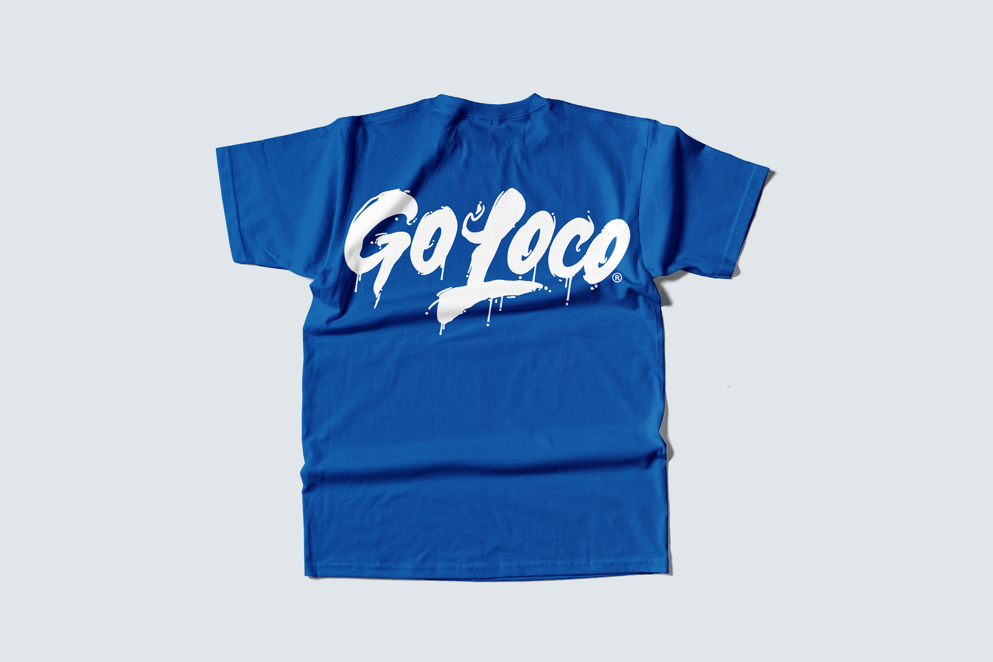 Go Loco x LA Premium Blue & White Short Sleeve T-Shirt - "Go Locos, LA"
