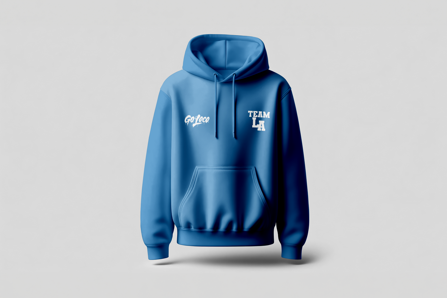 Go Loco x LA Premium White & Blue Hoodie - "Team LA"