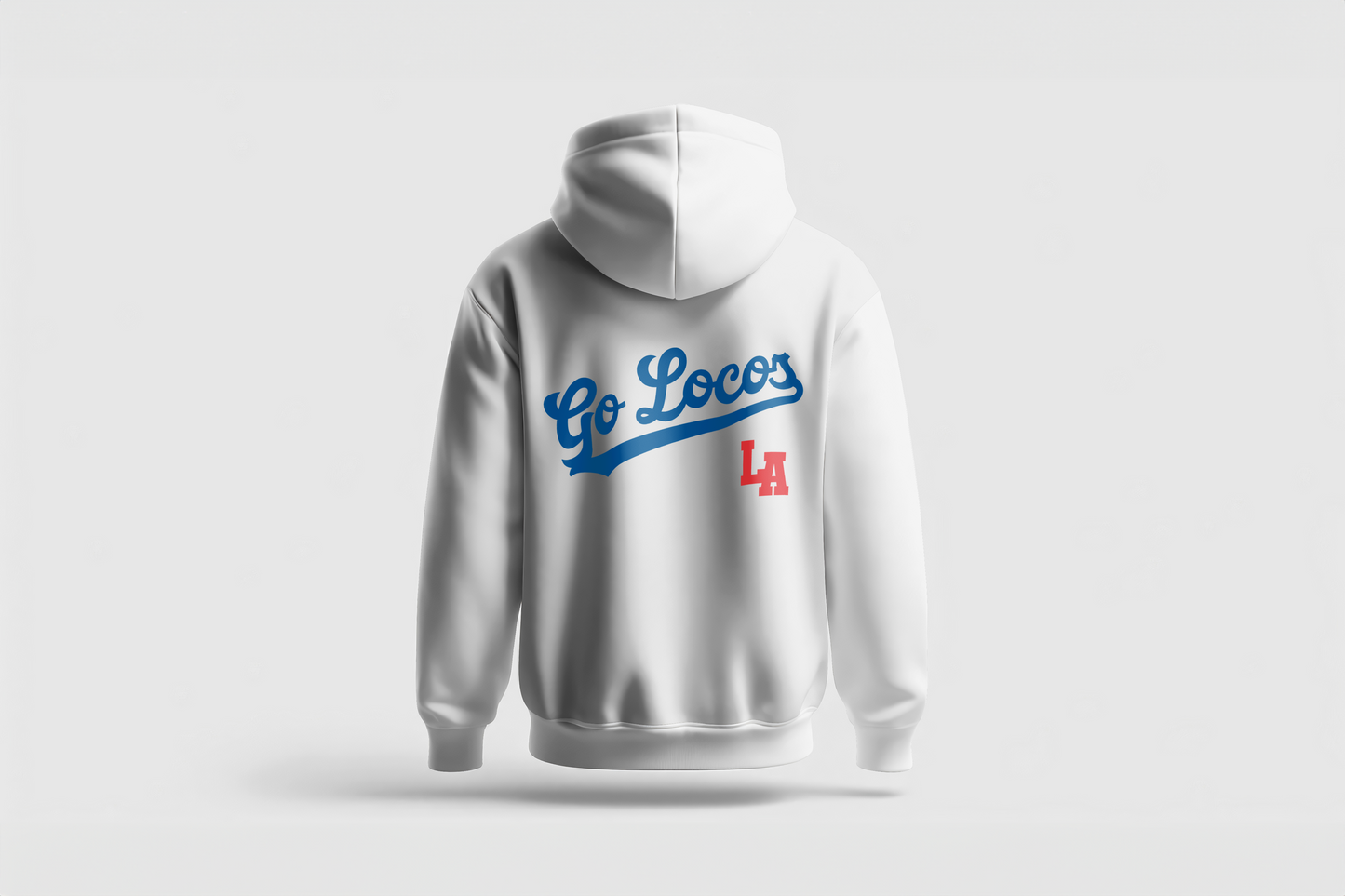 Go Loco x LA Premium Hoodie - "Go Loco LA" - Blue, White, Blue/Red