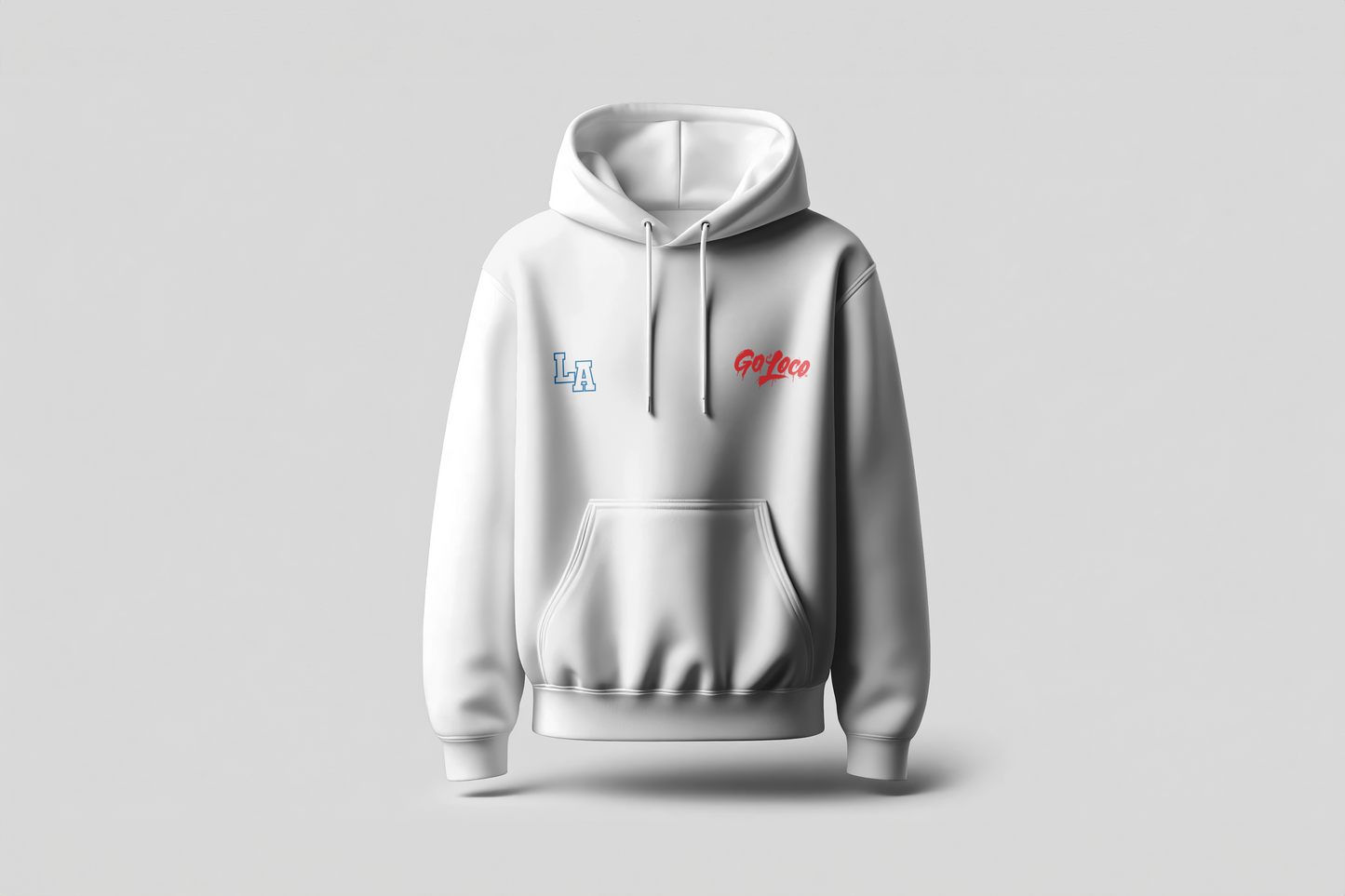 Go Loco x LA Premium Hoodie - "Go Loco LA" - Blue, White, Blue/Red