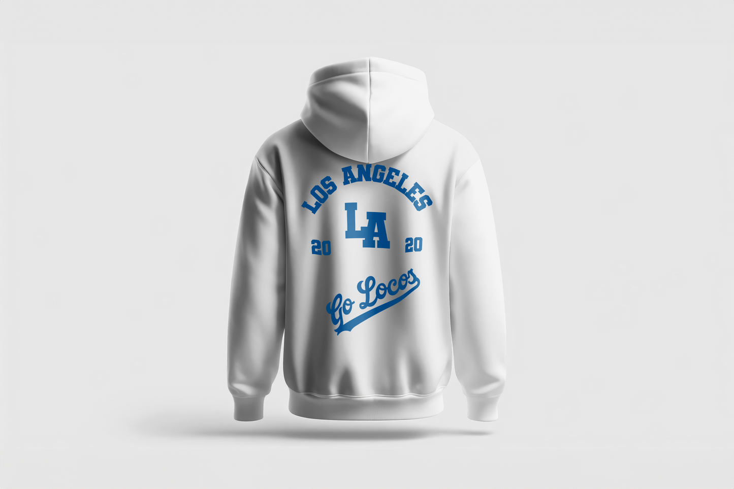 Go Loco x LA Premium Blue & White Hoodie - "LA Loco 2020"