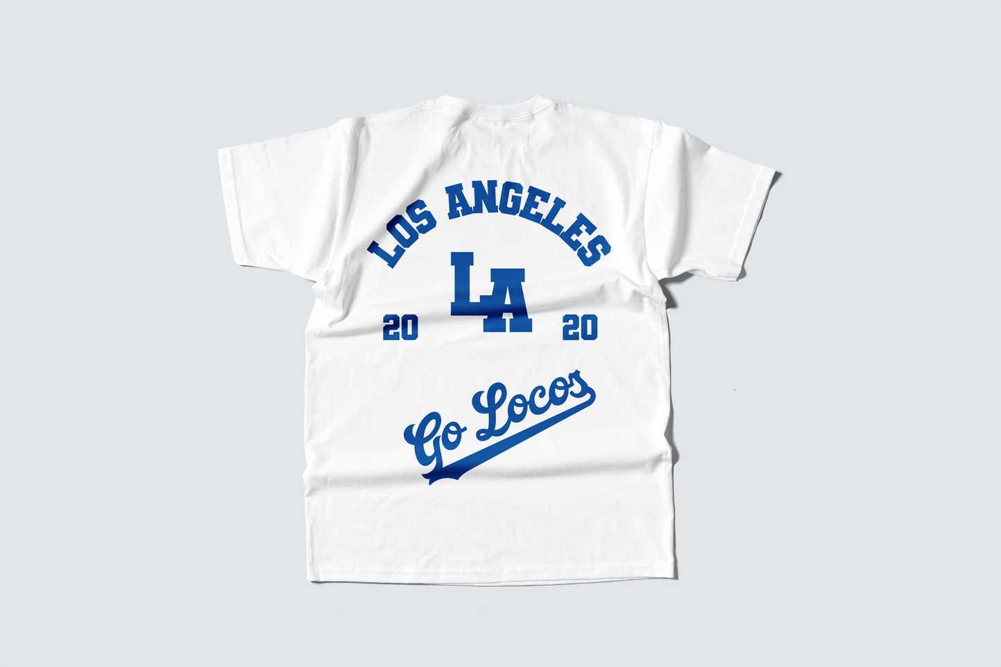 Go Loco x LA Premium Blue & White Short Sleeve T-Shirt - "LA 2020"